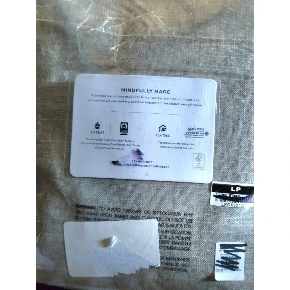 New Pottery Barn Grey Emery Blackout-Lined Curtain Panel 3 in 1 Pole Top 100